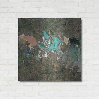 Luxe Metal Art 'Earth as Art: Putrid Sea,' Metal Wall Art,36x36