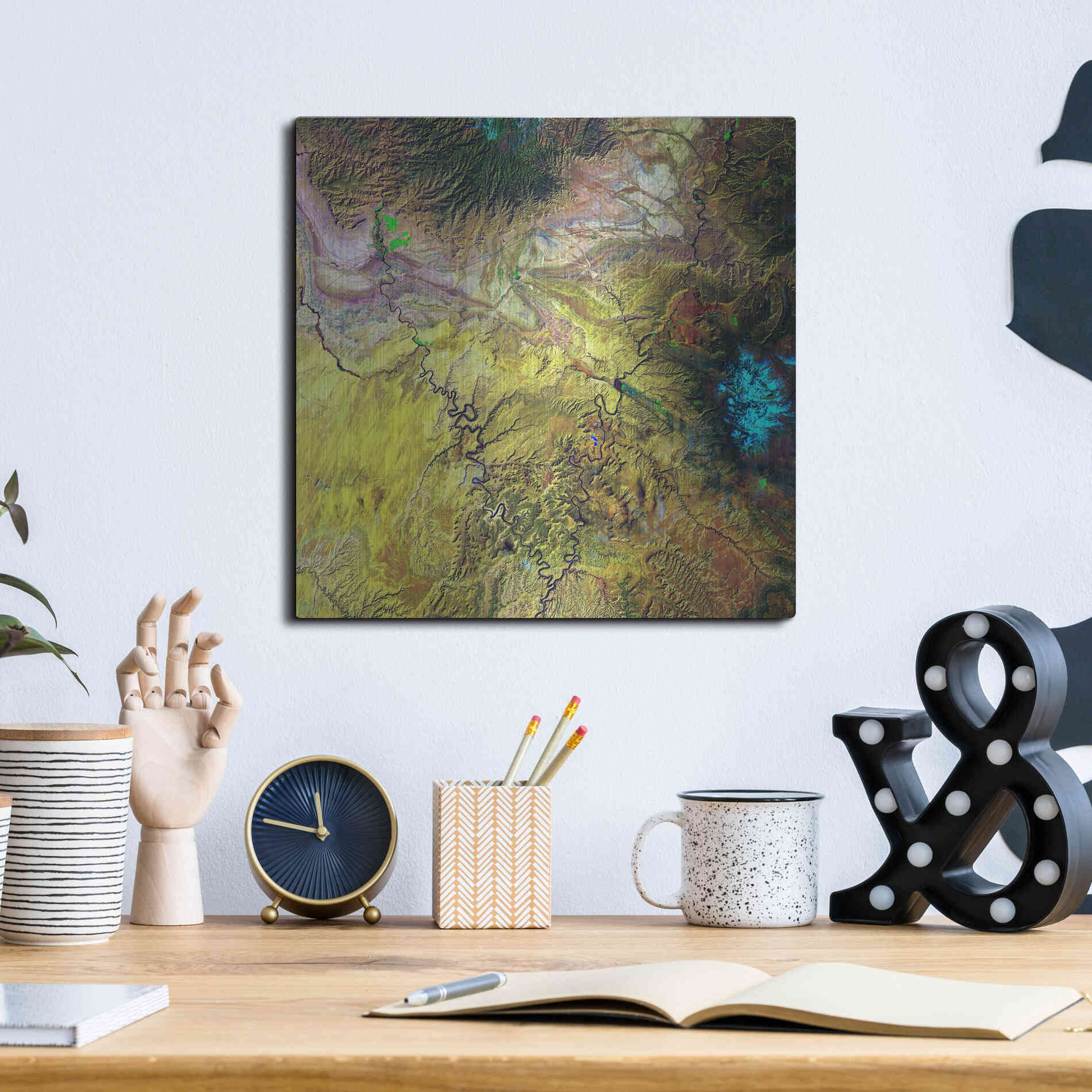 Luxe Metal Art 'Earth as Art: Canyonlands,' Metal Wall Art,12x12