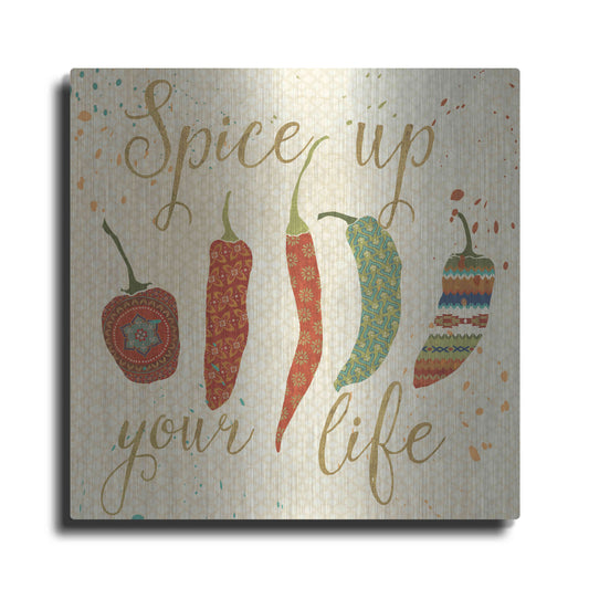 Luxe Metal Art 'Mexican Fiesta V' by Veronique Charron, Metal Wall Art