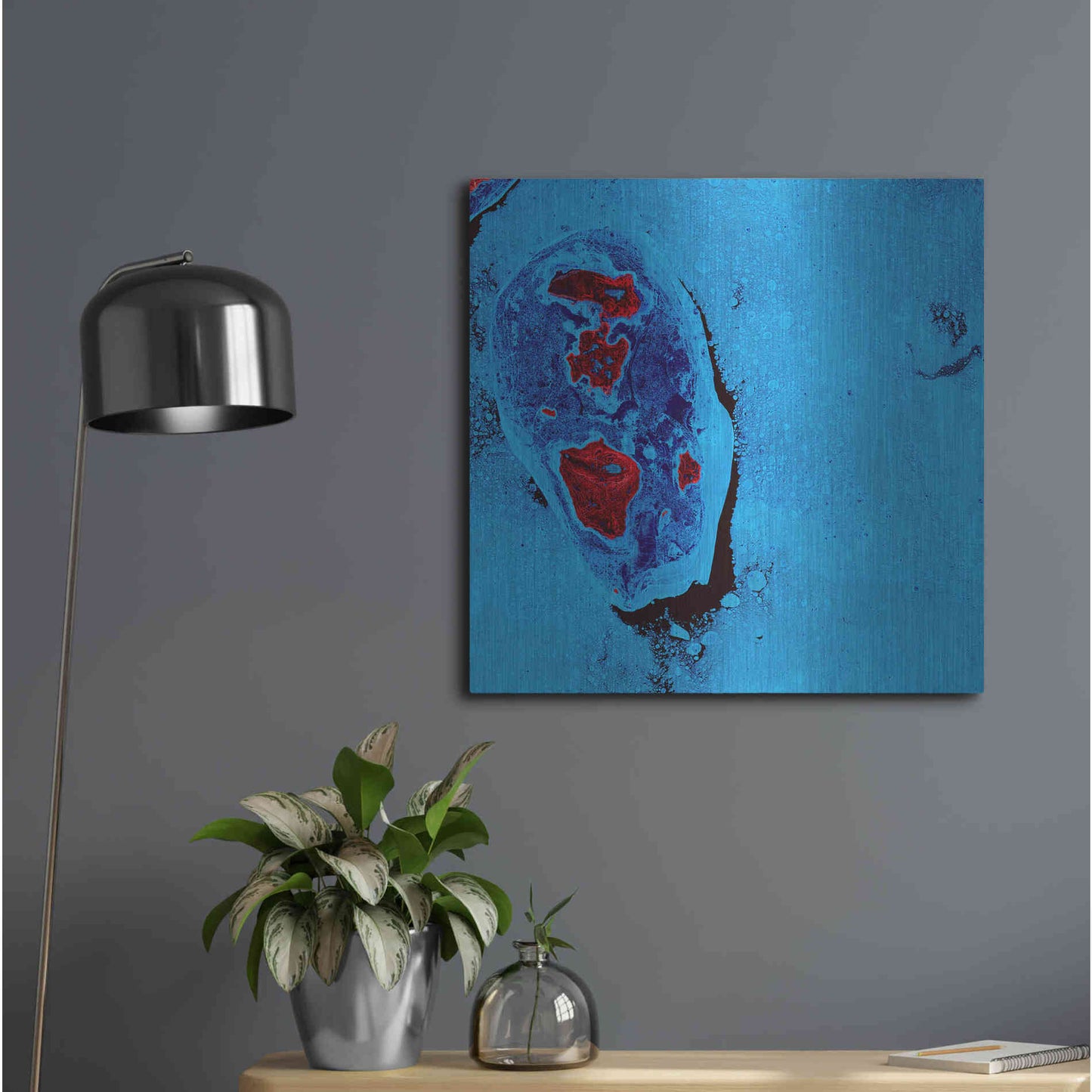 Luxe Metal Art 'Earth as Art: Cellular Ice,' Metal Wall Art,24x24