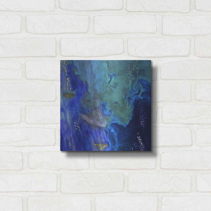 Luxe Metal Art 'Earth as Art: Earth's Aquarium,' Metal Wall Art,12x12