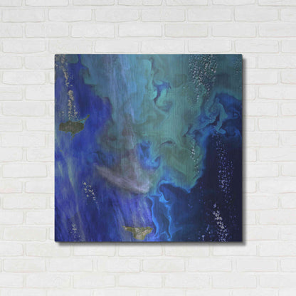 Luxe Metal Art 'Earth as Art: Earth's Aquarium,' Metal Wall Art,36x36