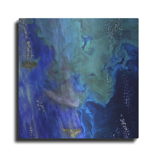 Luxe Metal Art 'Earth as Art: Earth's Aquarium,' Metal Wall Art