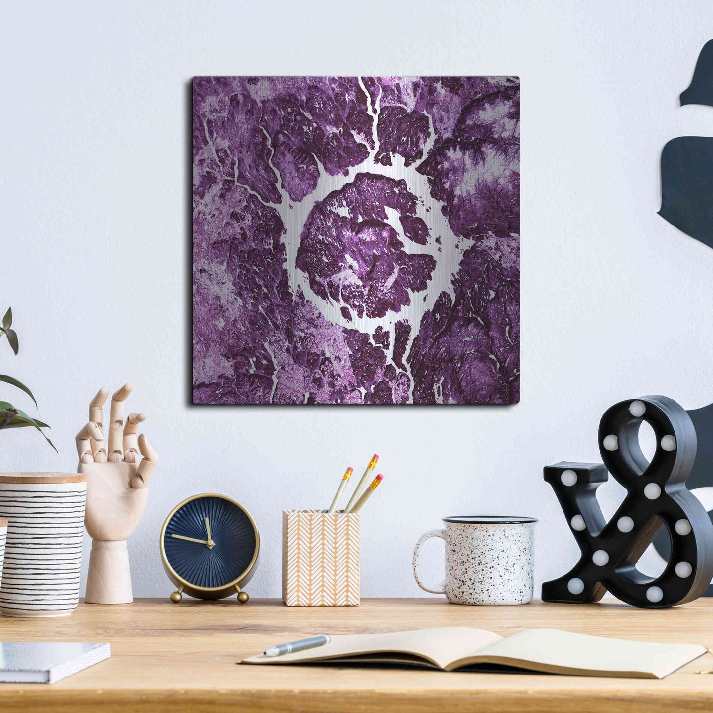 Luxe Metal Art 'Earth as Art: Eye of Quebec,' Metal Wall Art,12x12