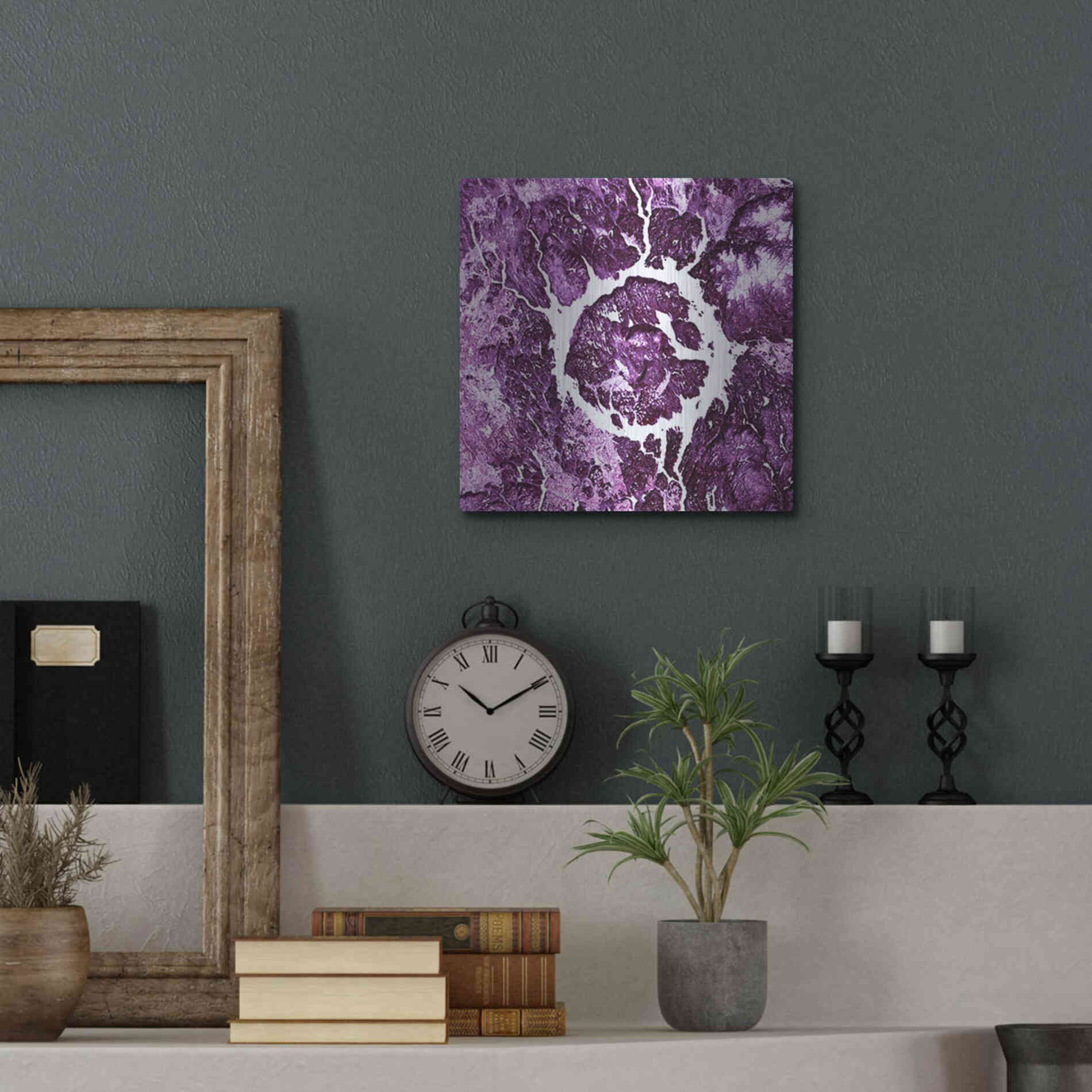 Luxe Metal Art 'Earth as Art: Eye of Quebec,' Metal Wall Art,12x12