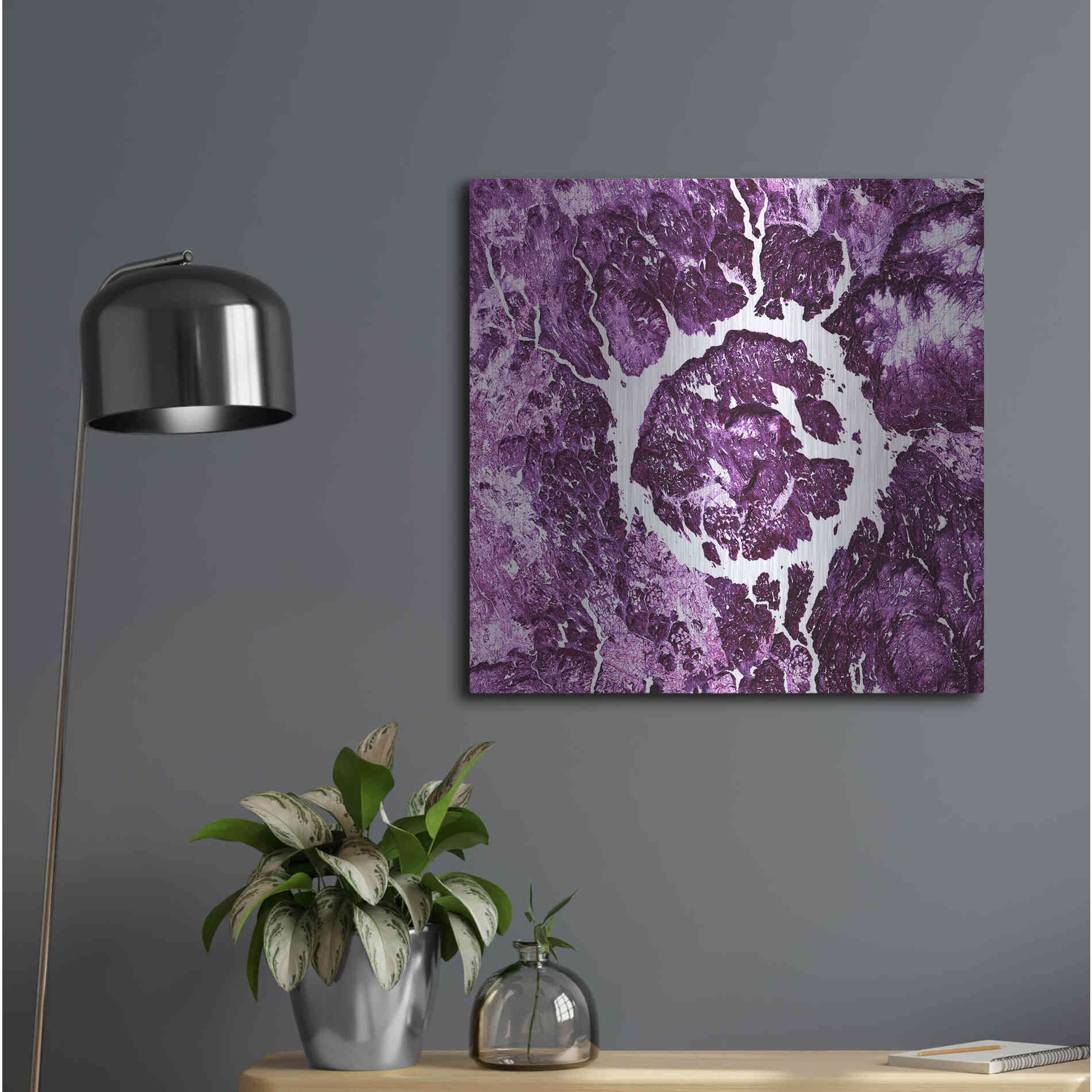 Luxe Metal Art 'Earth as Art: Eye of Quebec,' Metal Wall Art,24x24