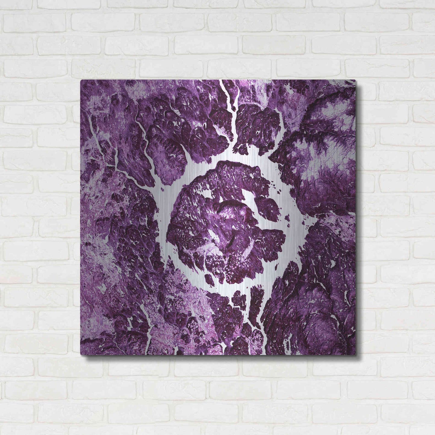 Luxe Metal Art 'Earth as Art: Eye of Quebec,' Metal Wall Art,36x36