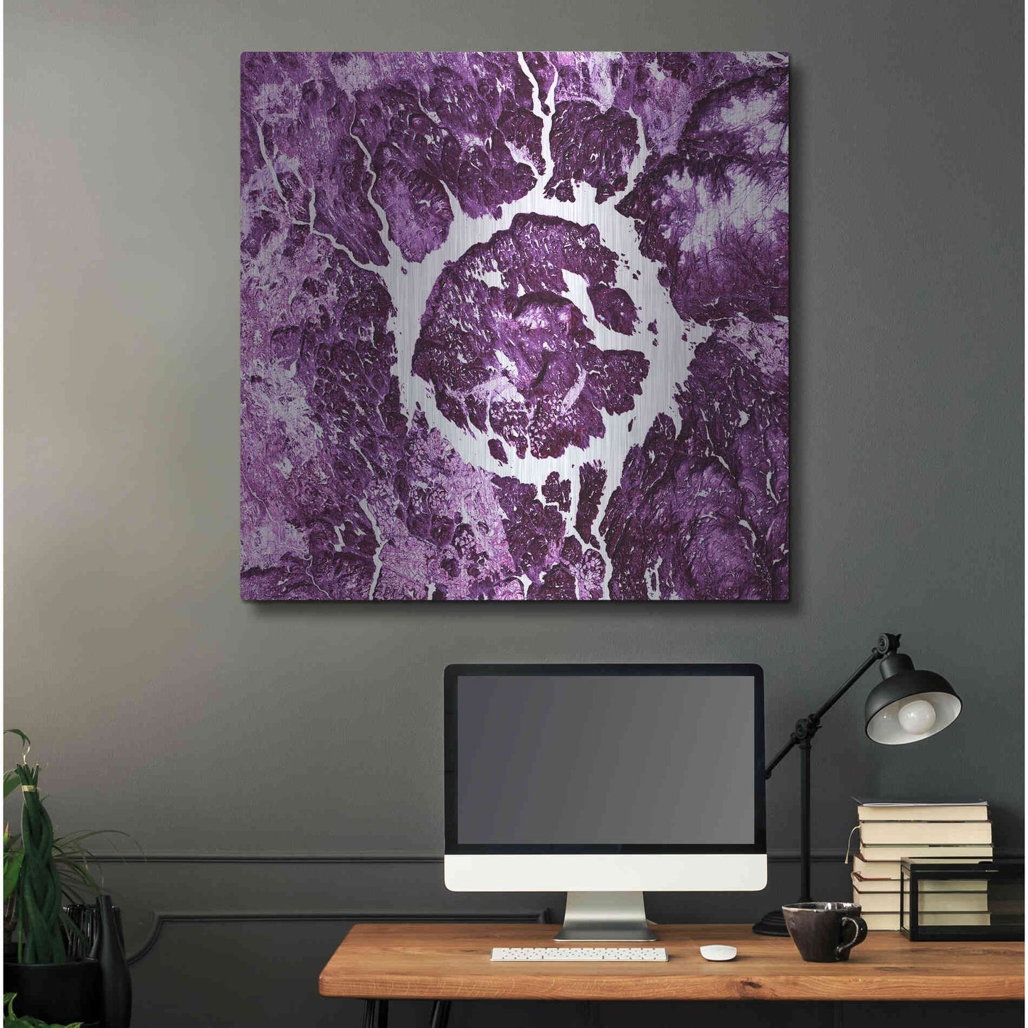 Luxe Metal Art 'Earth as Art: Eye of Quebec,' Metal Wall Art,36x36