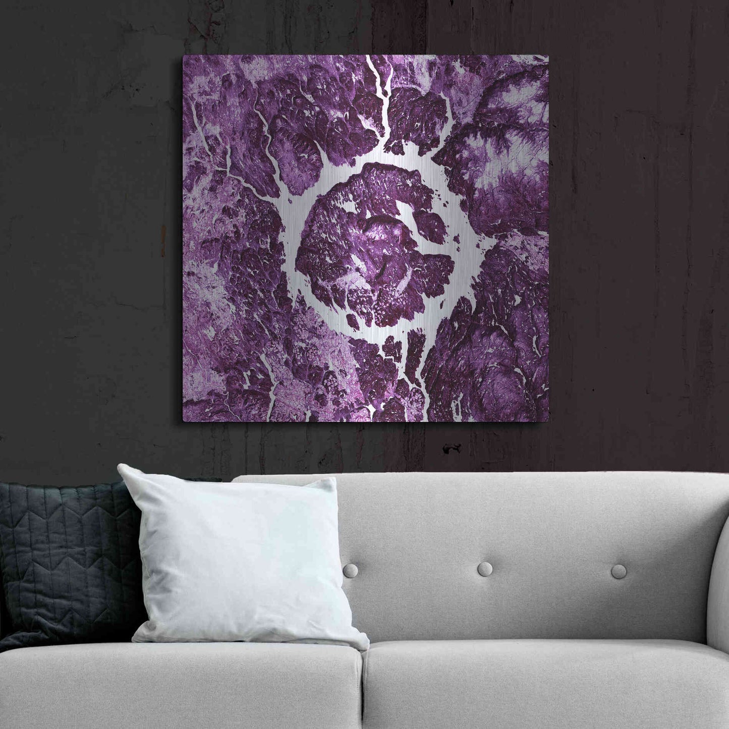 Luxe Metal Art 'Earth as Art: Eye of Quebec,' Metal Wall Art,36x36