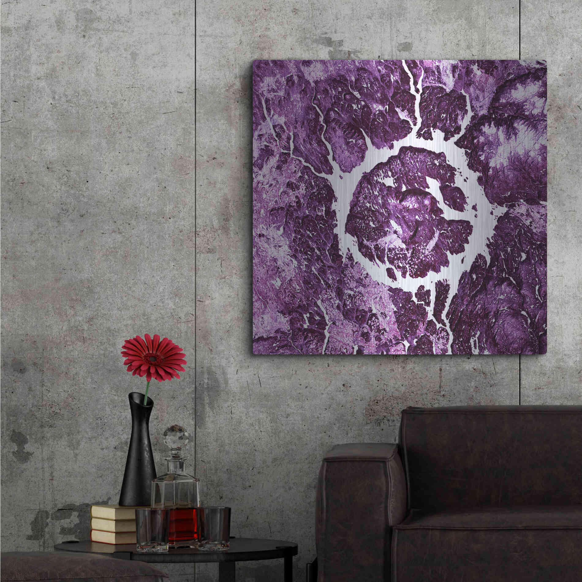 Luxe Metal Art 'Earth as Art: Eye of Quebec,' Metal Wall Art,36x36