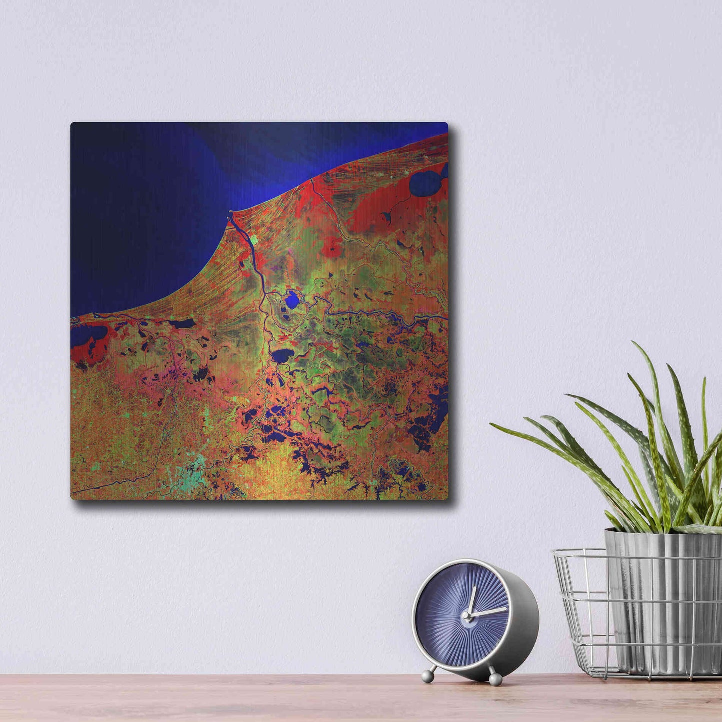 Luxe Metal Art 'Earth as Art: Mexico's Biosphere,' Metal Wall Art,12x12