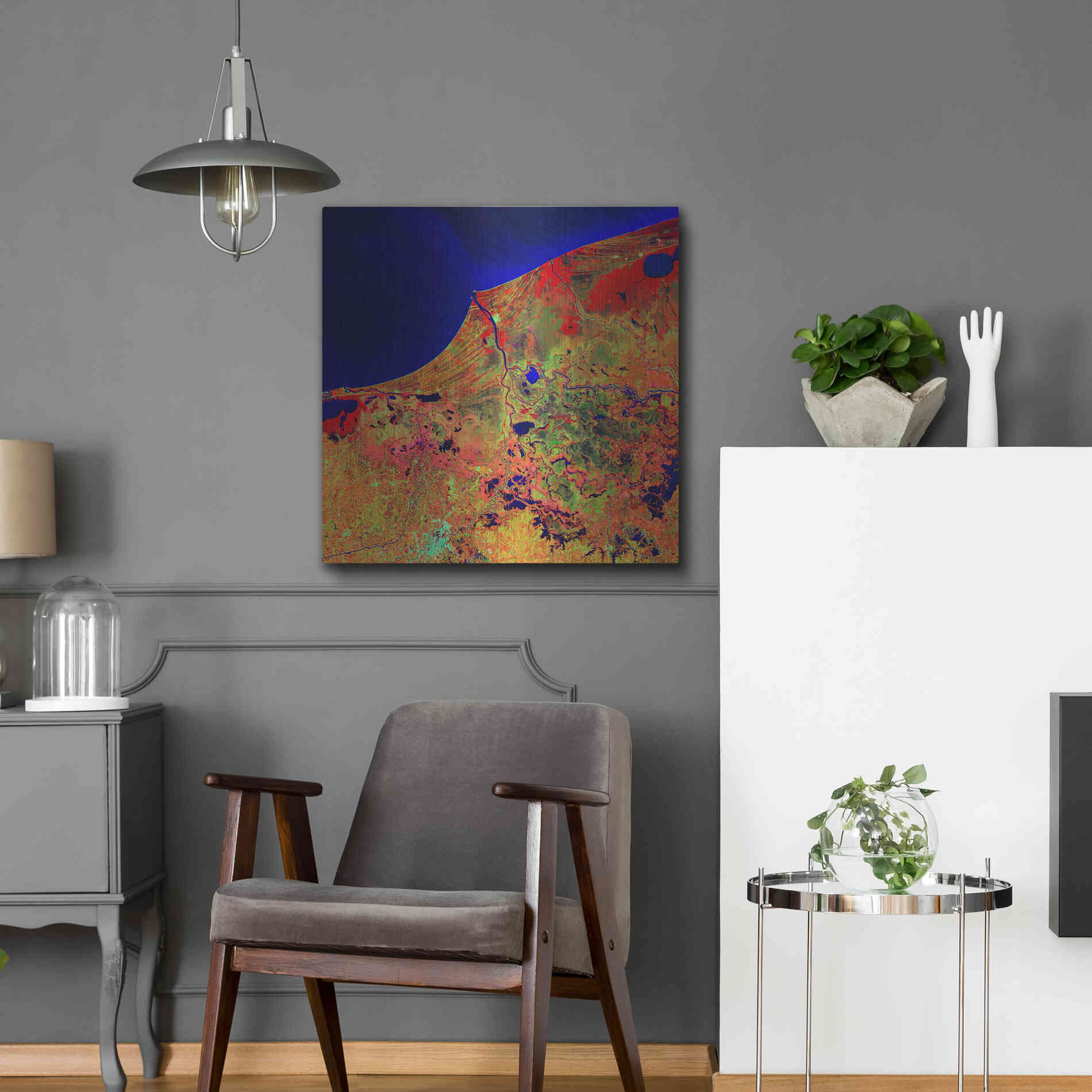 Luxe Metal Art 'Earth as Art: Mexico's Biosphere,' Metal Wall Art,24x24