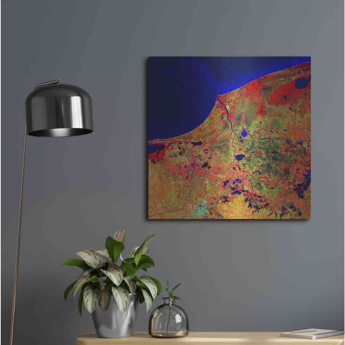 Luxe Metal Art 'Earth as Art: Mexico's Biosphere,' Metal Wall Art,24x24