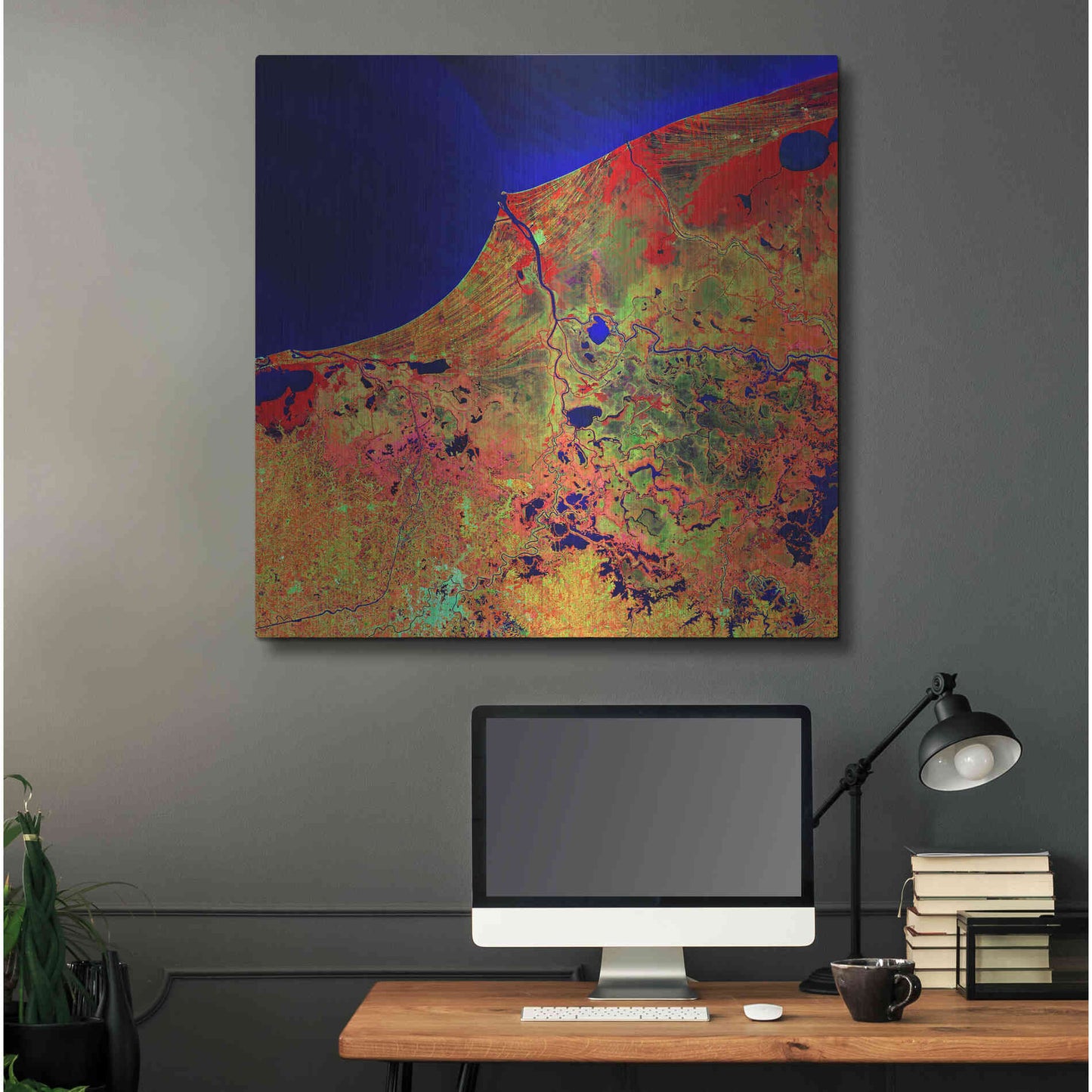 Luxe Metal Art 'Earth as Art: Mexico's Biosphere,' Metal Wall Art,36x36