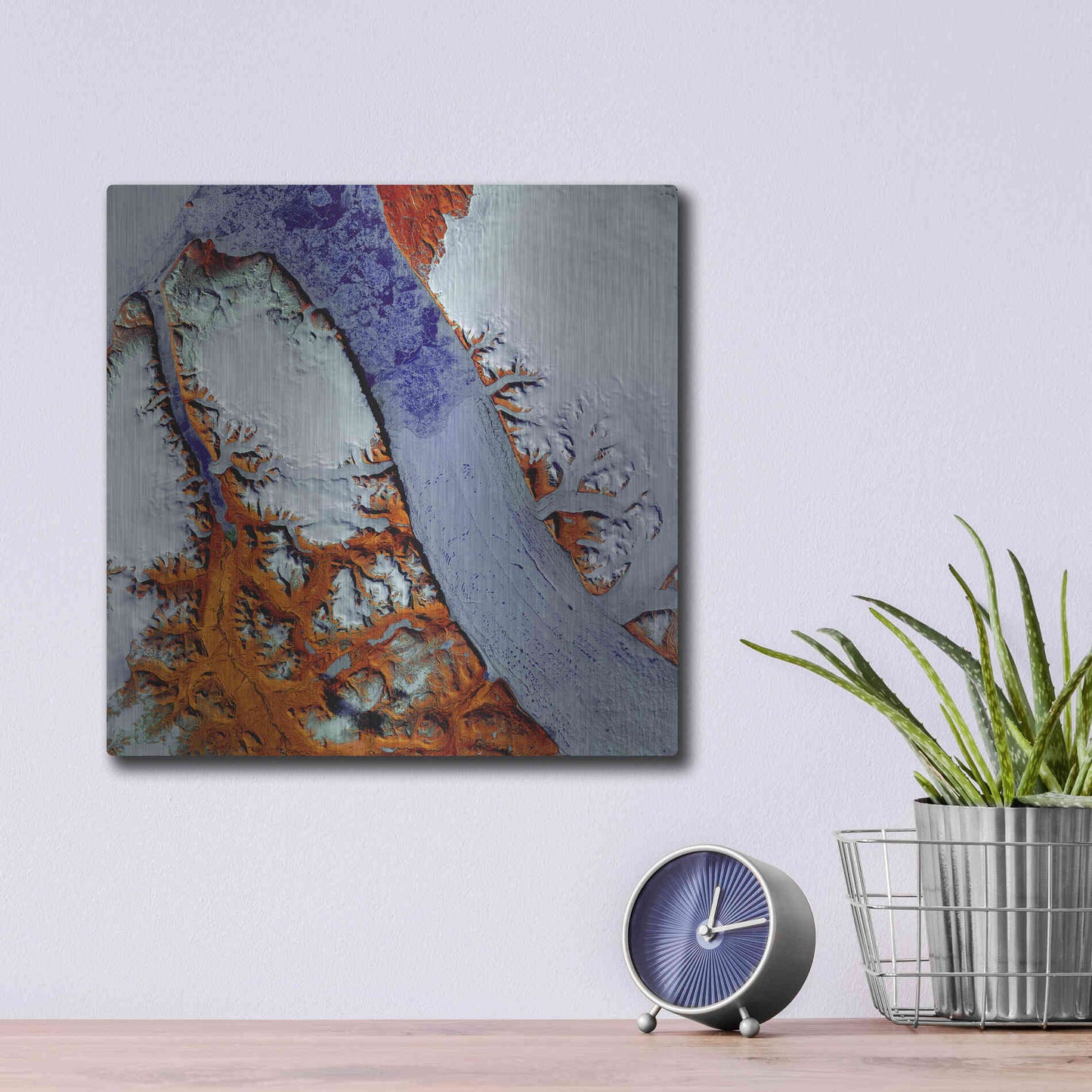 Luxe Metal Art 'Earth as Art: Petermann Glacier,' Metal Wall Art,12x12