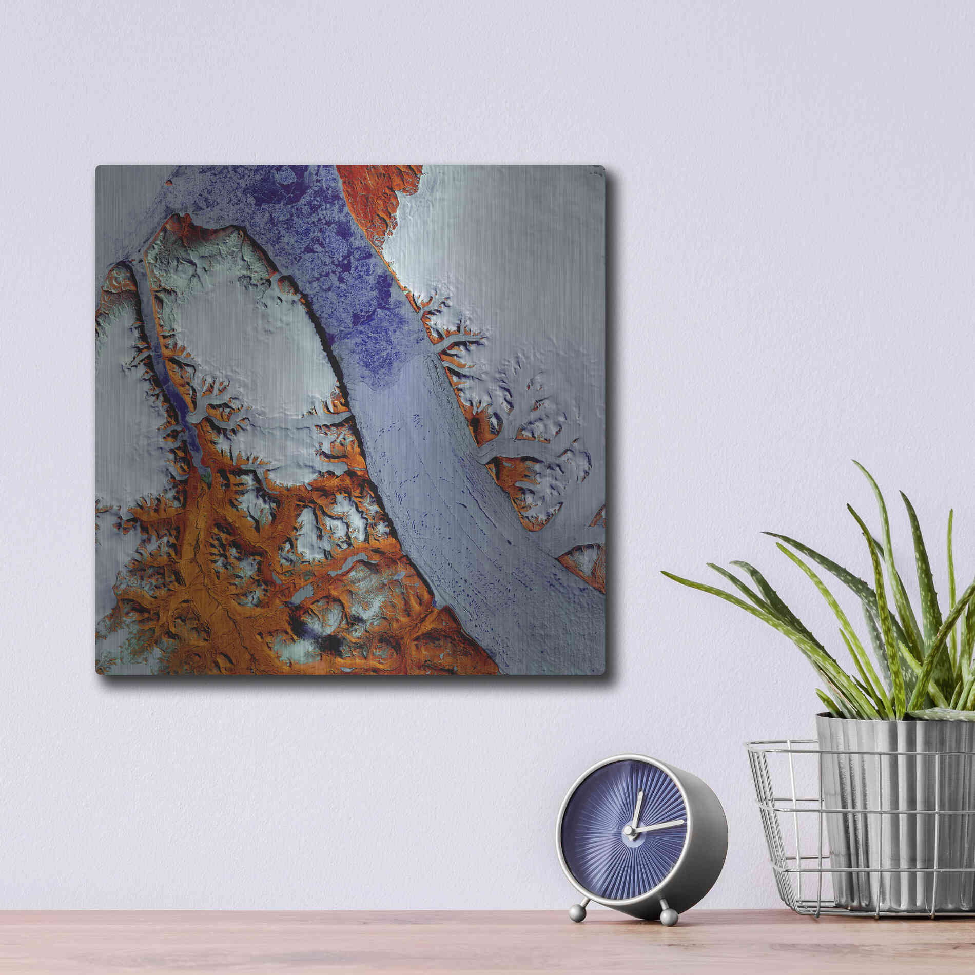 Luxe Metal Art 'Earth as Art: Petermann Glacier,' Metal Wall Art,12x12