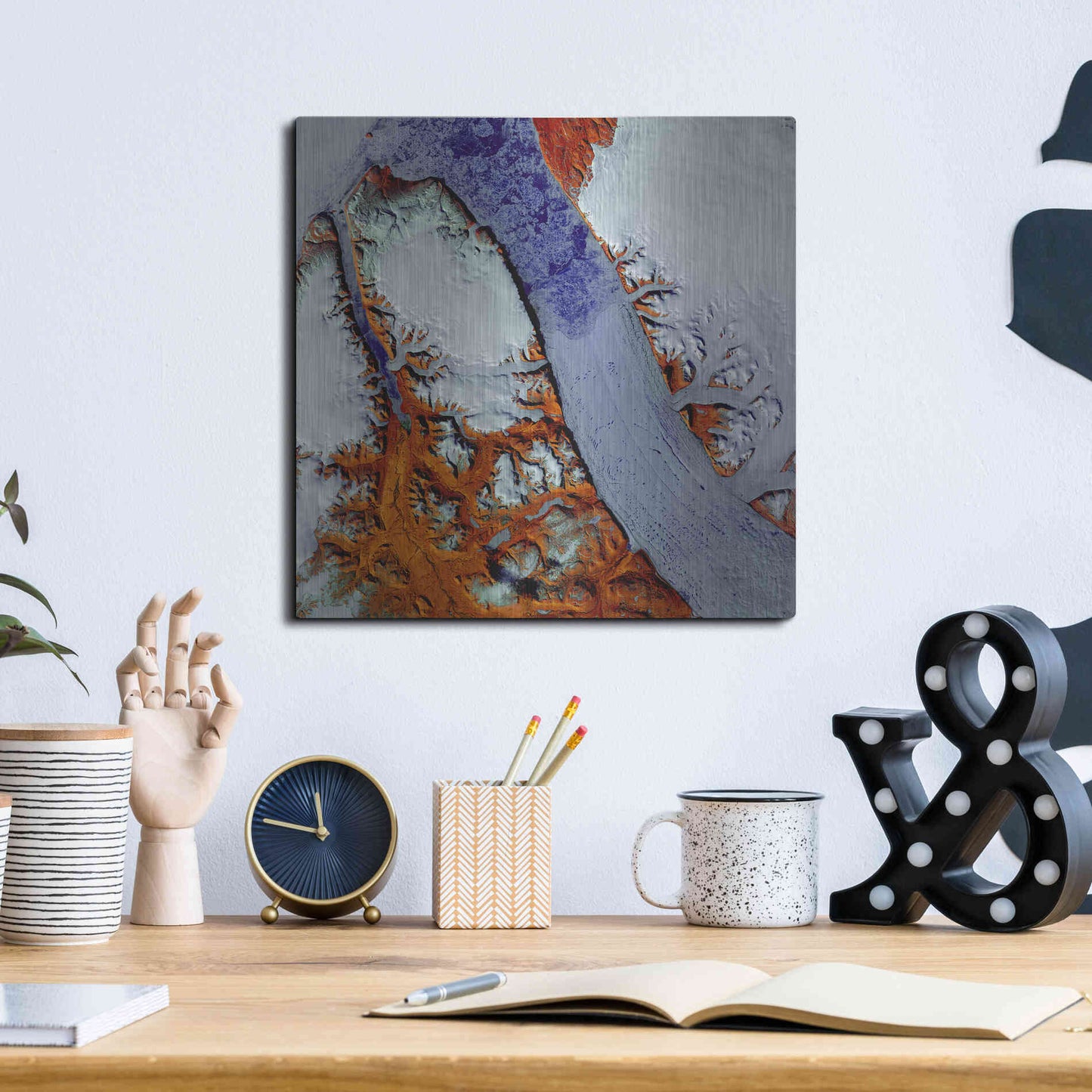 Luxe Metal Art 'Earth as Art: Petermann Glacier,' Metal Wall Art,12x12