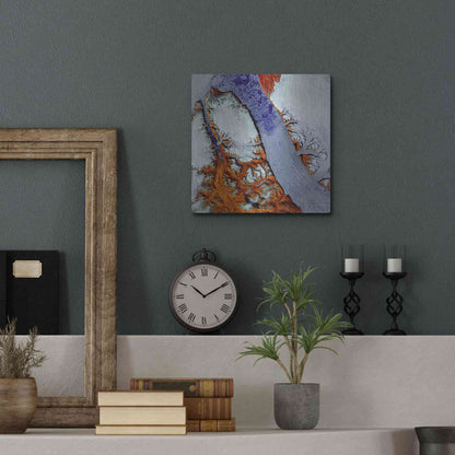 Luxe Metal Art 'Earth as Art: Petermann Glacier,' Metal Wall Art,12x12