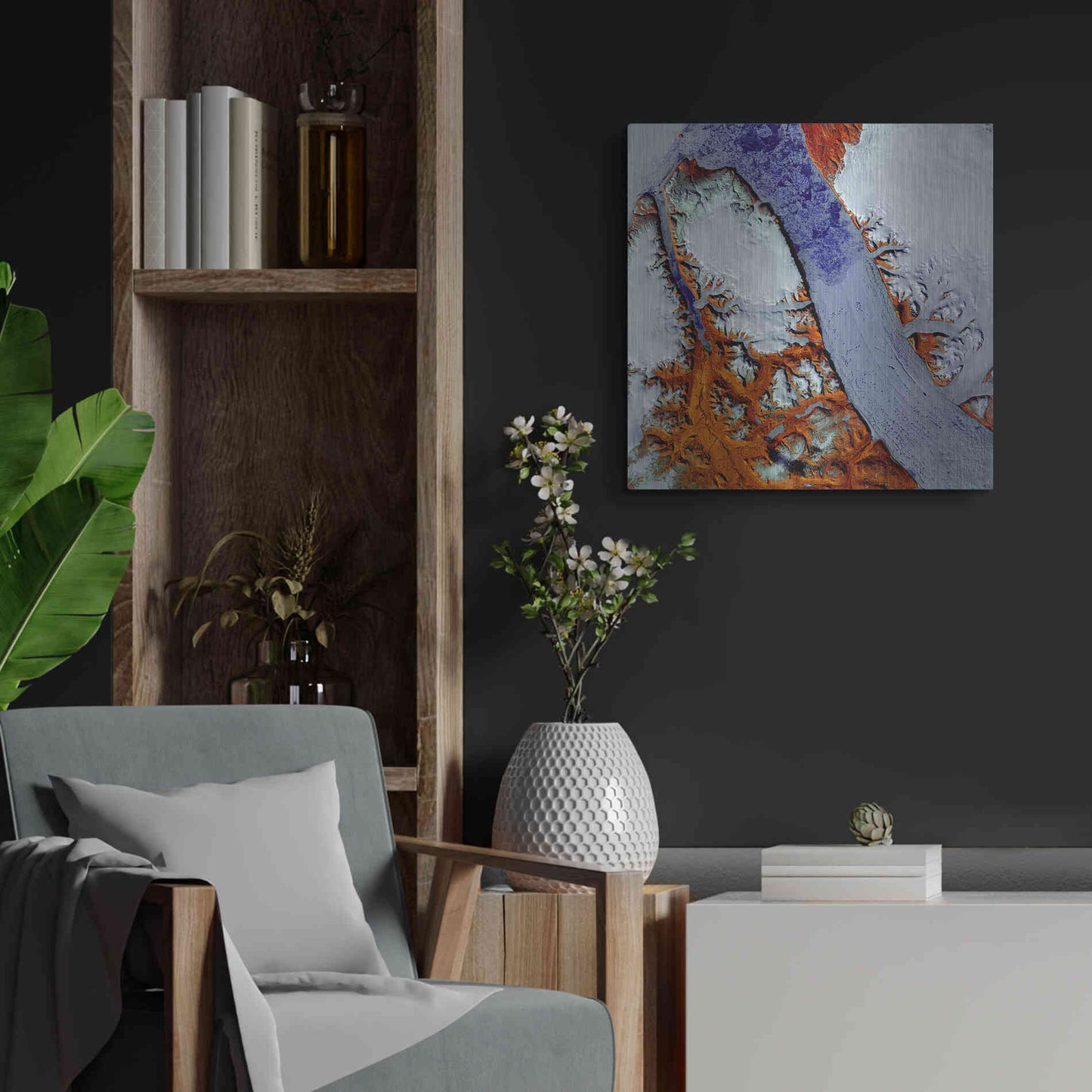 Luxe Metal Art 'Earth as Art: Petermann Glacier,' Metal Wall Art,24x24