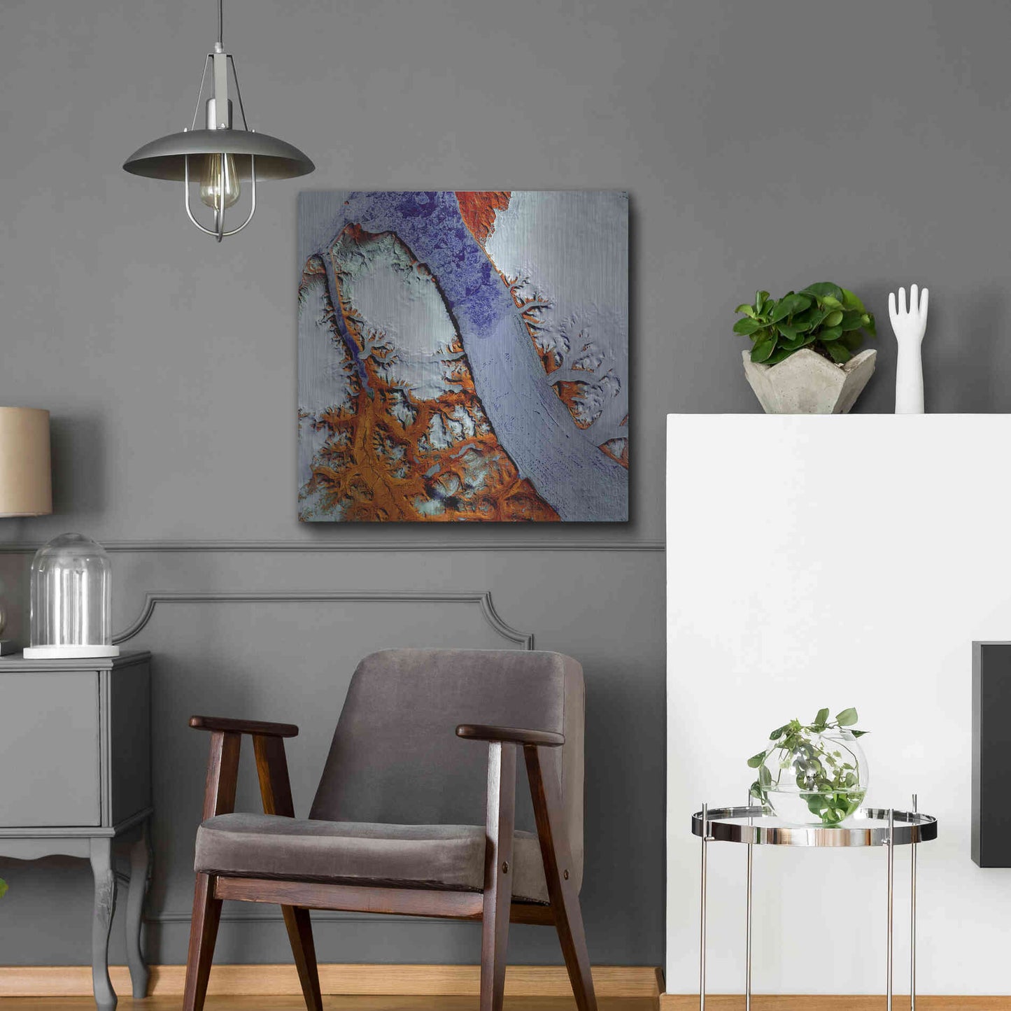 Luxe Metal Art 'Earth as Art: Petermann Glacier,' Metal Wall Art,24x24