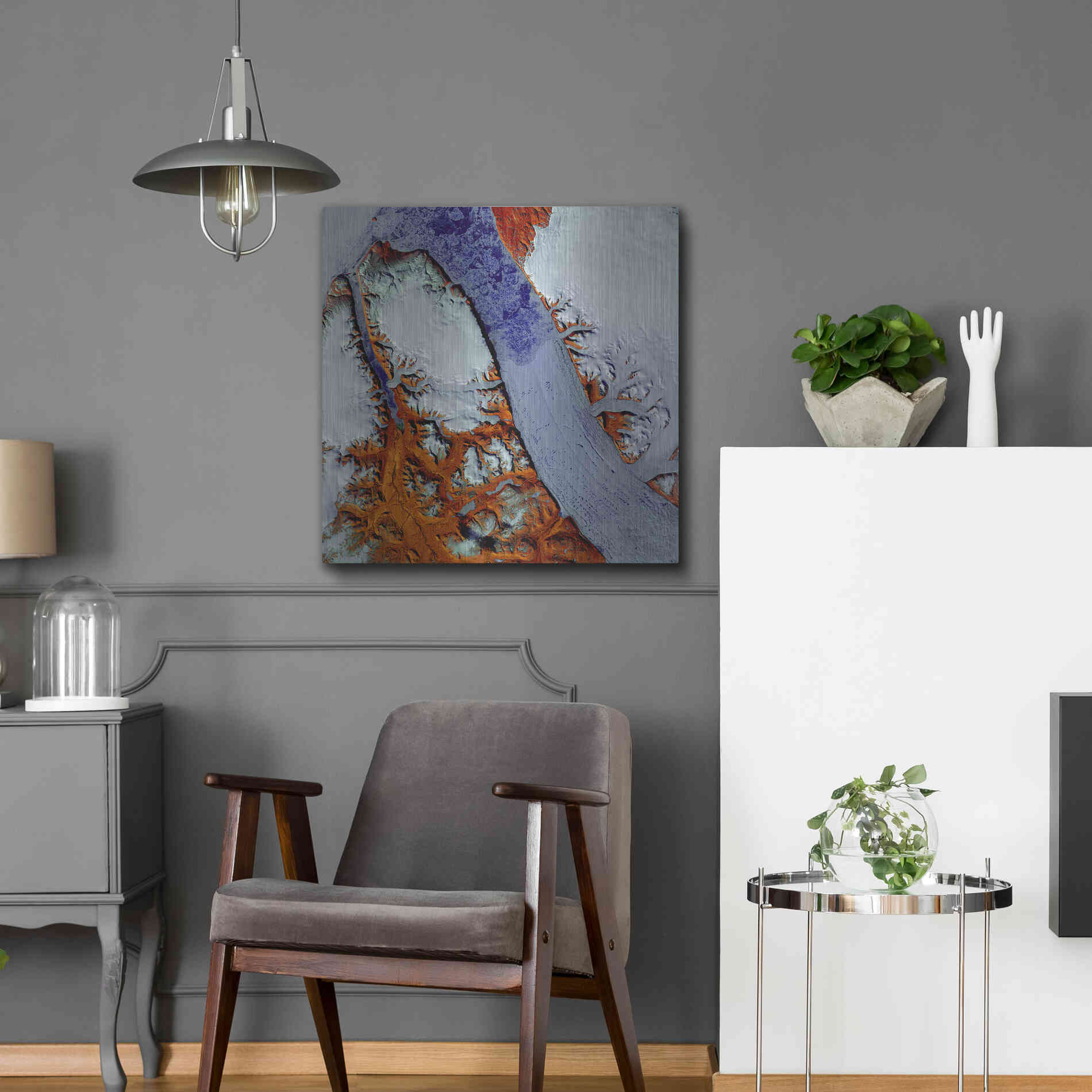 Luxe Metal Art 'Earth as Art: Petermann Glacier,' Metal Wall Art,24x24