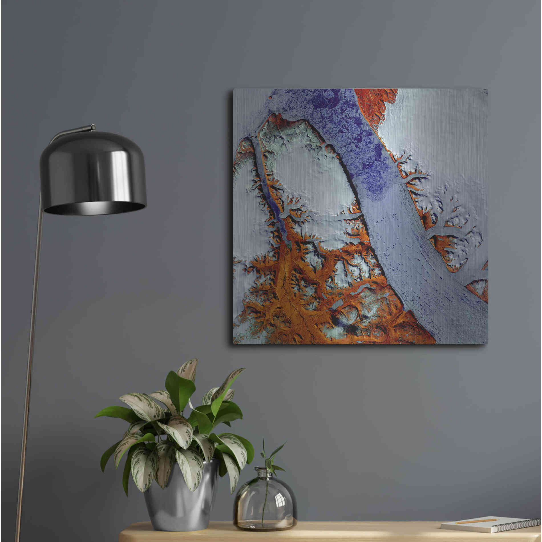 Luxe Metal Art 'Earth as Art: Petermann Glacier,' Metal Wall Art,24x24