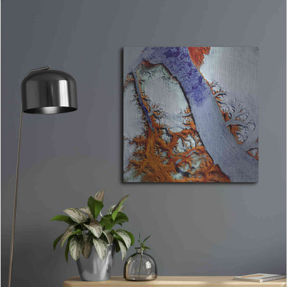 Luxe Metal Art 'Earth as Art: Petermann Glacier,' Metal Wall Art,24x24