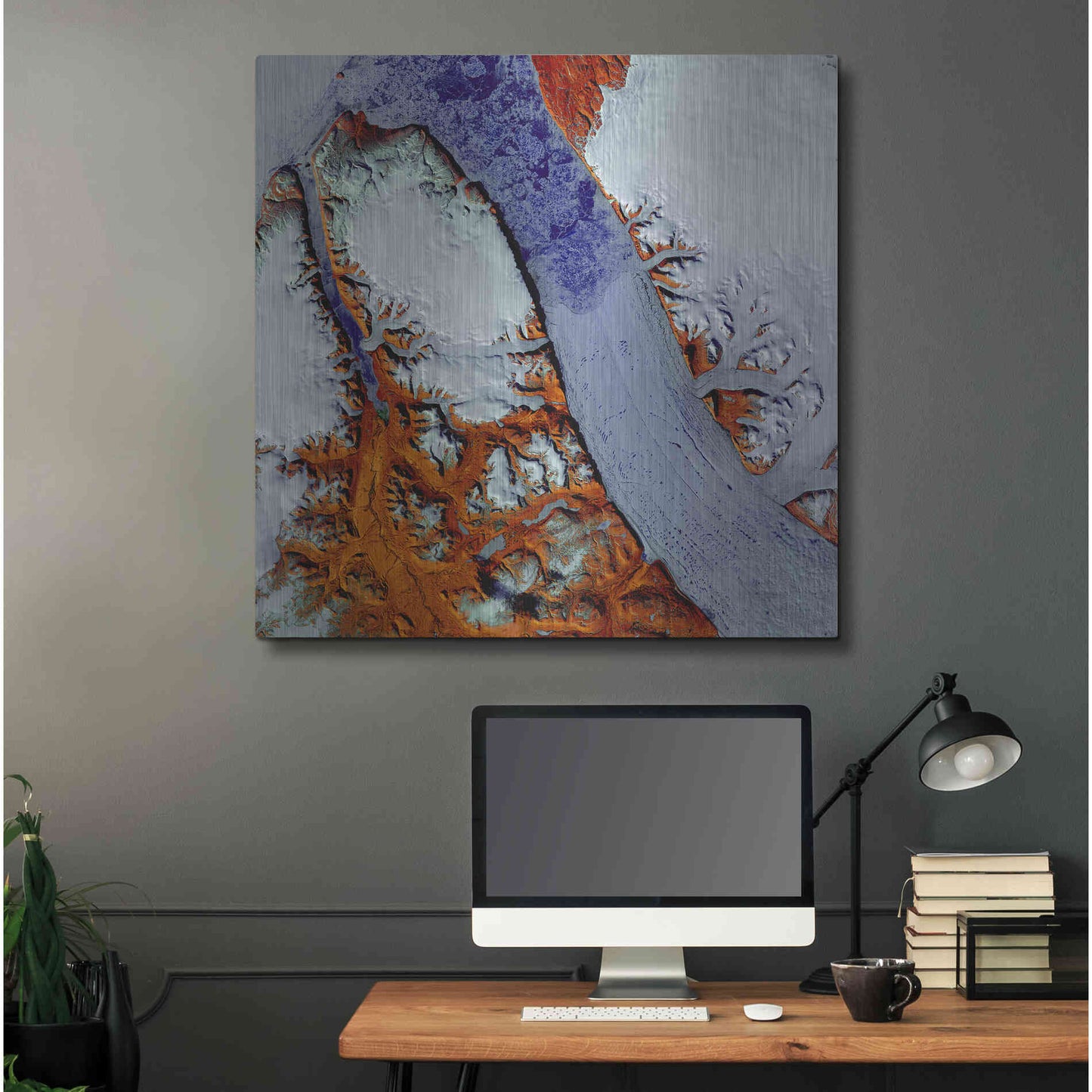 Luxe Metal Art 'Earth as Art: Petermann Glacier,' Metal Wall Art,36x36