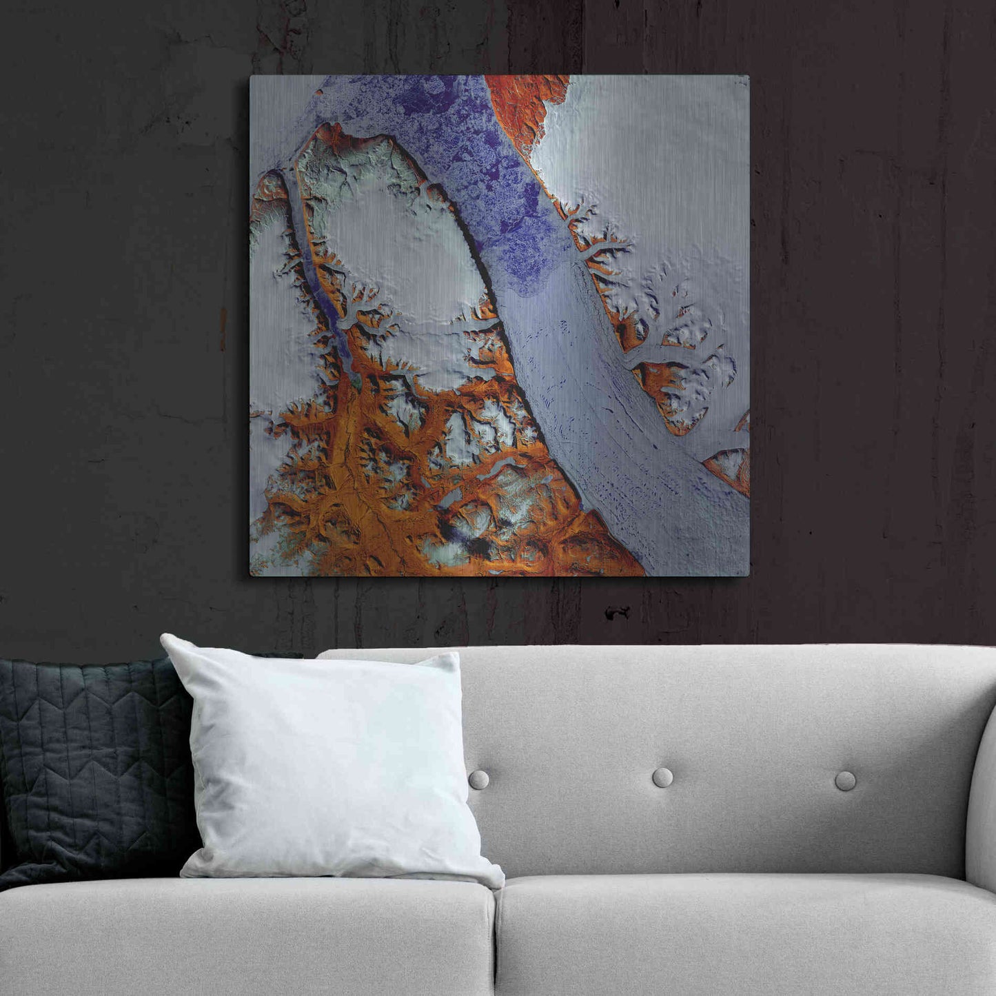 Luxe Metal Art 'Earth as Art: Petermann Glacier,' Metal Wall Art,36x36
