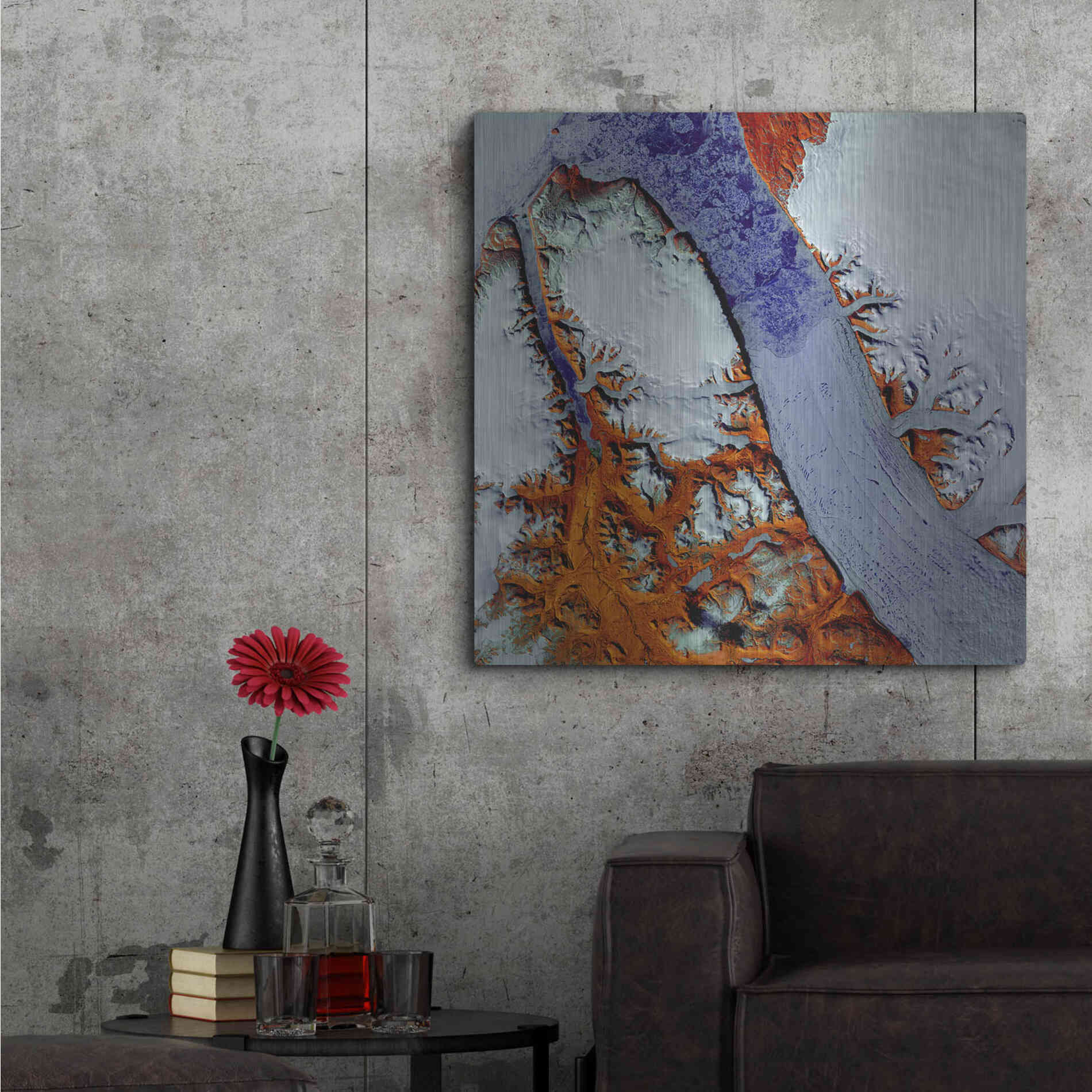 Luxe Metal Art 'Earth as Art: Petermann Glacier,' Metal Wall Art,36x36