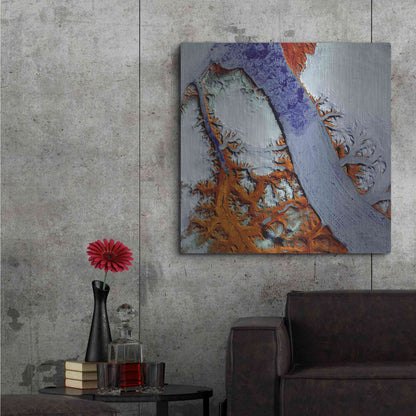 Luxe Metal Art 'Earth as Art: Petermann Glacier,' Metal Wall Art,36x36