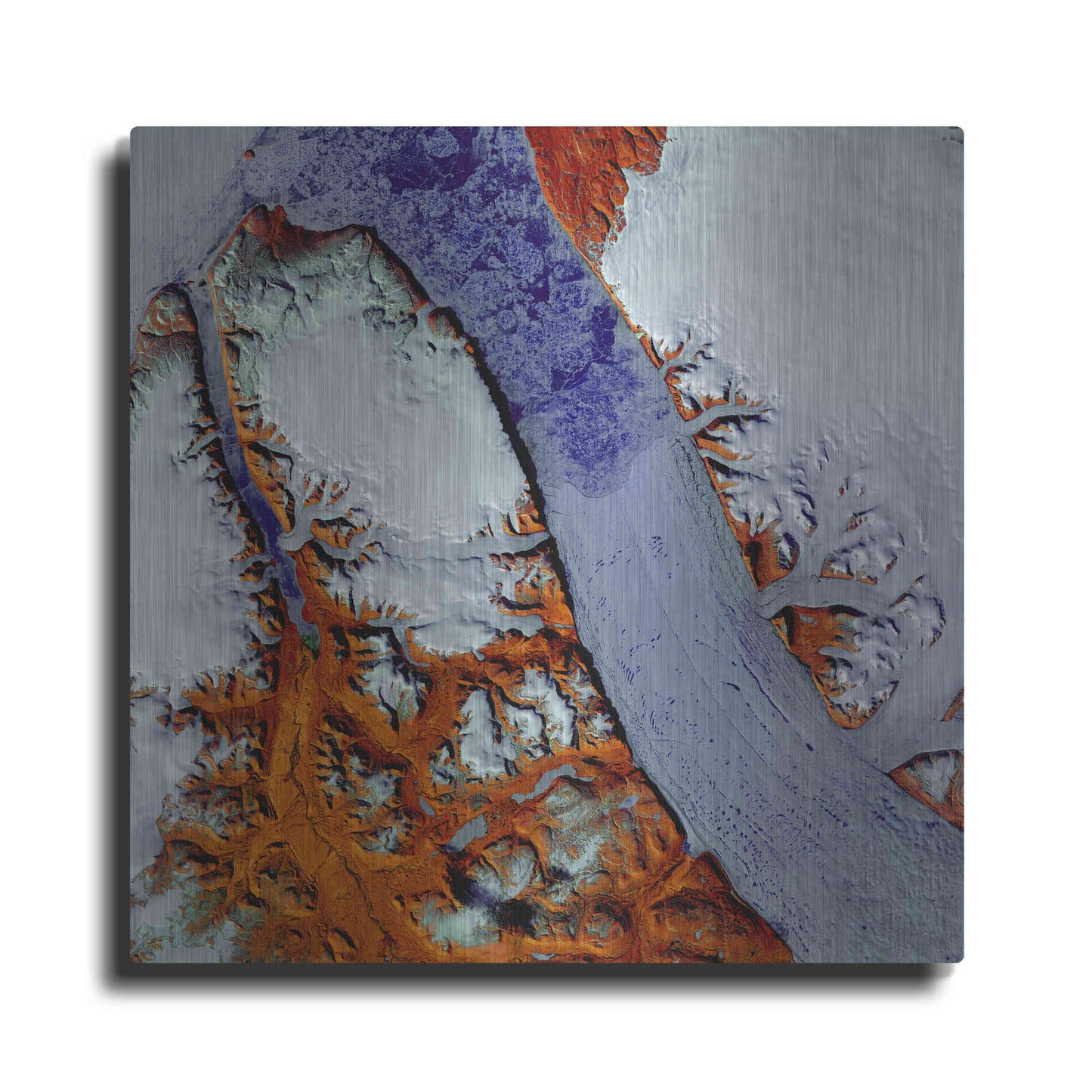 Luxe Metal Art 'Earth as Art: Petermann Glacier,' Metal Wall Art