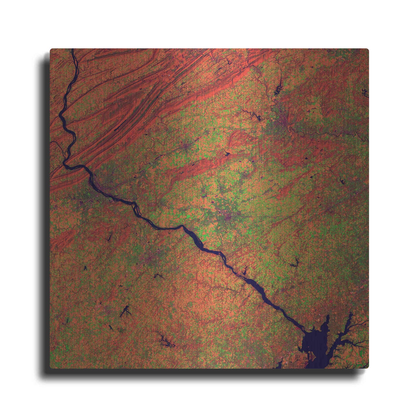 Luxe Metal Art 'Earth as Art: River and Ridge,' Metal Wall Art