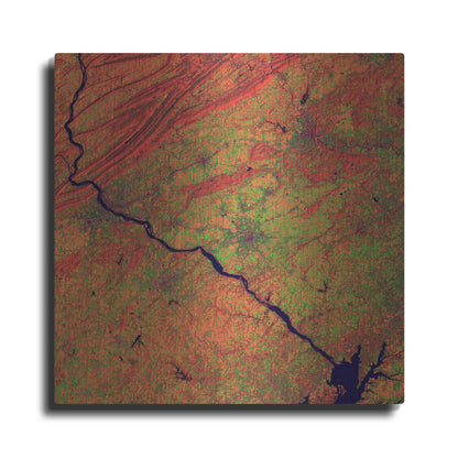 Luxe Metal Art 'Earth as Art: River and Ridge,' Metal Wall Art