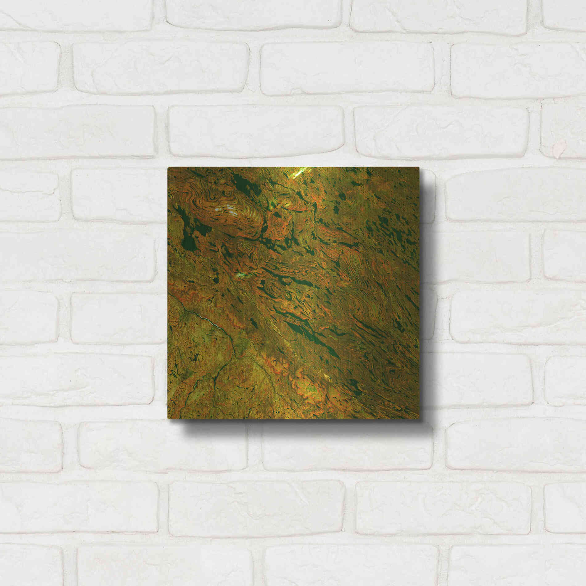 Luxe Metal Art 'Earth as Art: Rock Folding,' Metal Wall Art,12x12