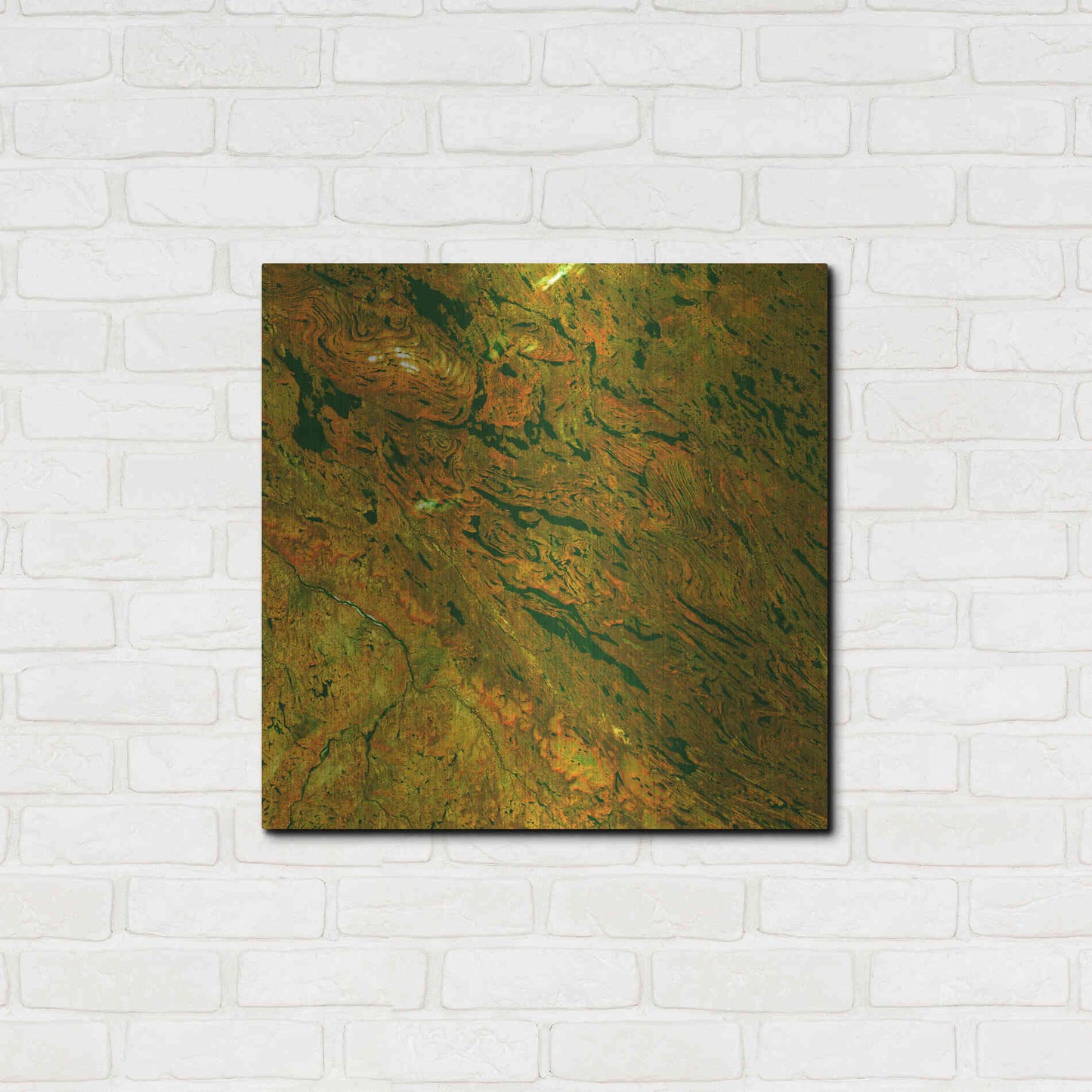 Luxe Metal Art 'Earth as Art: Rock Folding,' Metal Wall Art,24x24