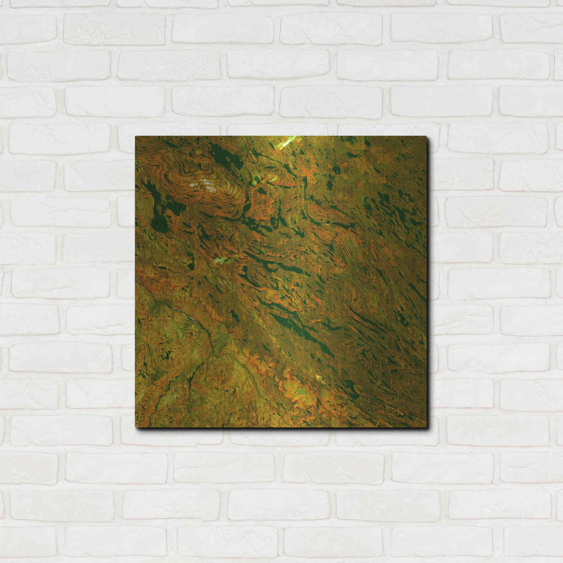 Luxe Metal Art 'Earth as Art: Rock Folding,' Metal Wall Art,24x24