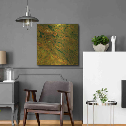 Luxe Metal Art 'Earth as Art: Rock Folding,' Metal Wall Art,24x24
