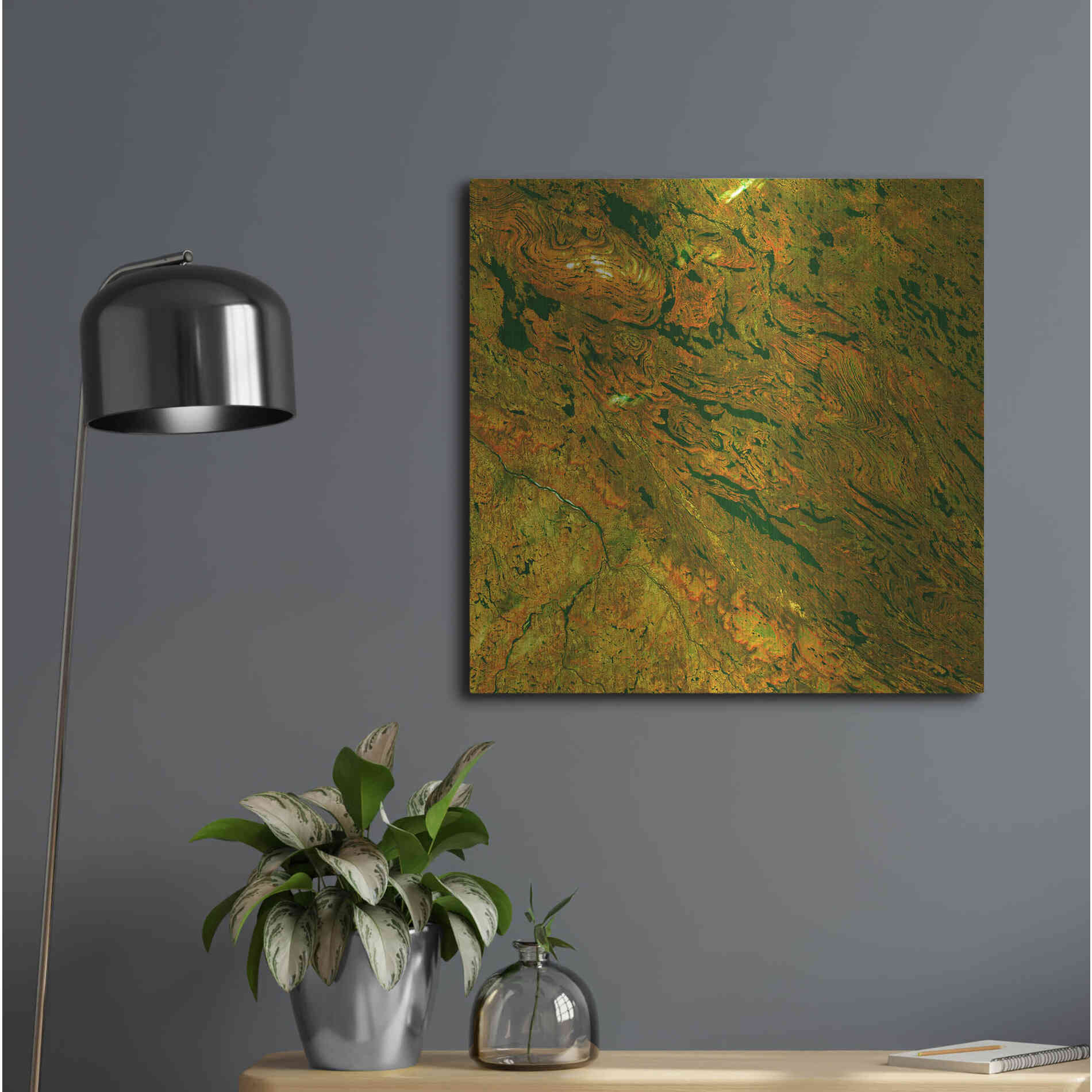 Luxe Metal Art 'Earth as Art: Rock Folding,' Metal Wall Art,24x24