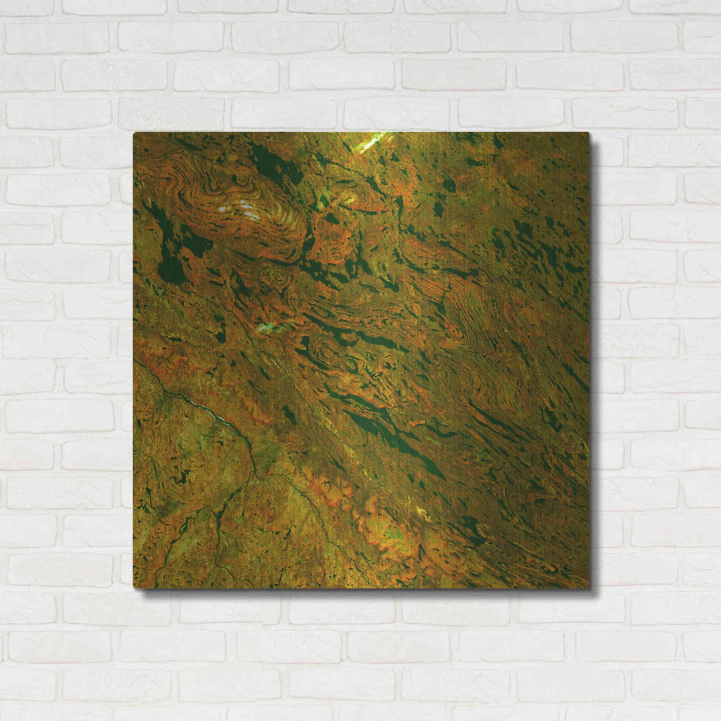 Luxe Metal Art 'Earth as Art: Rock Folding,' Metal Wall Art,36x36