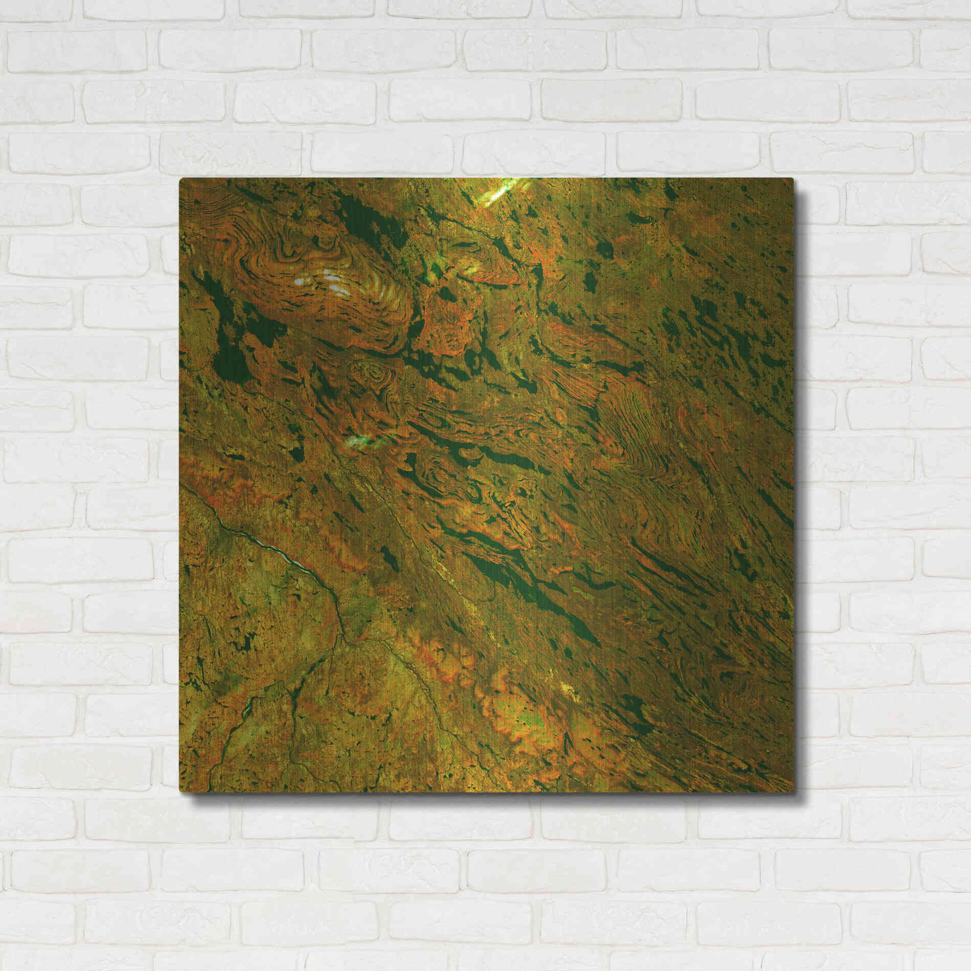 Luxe Metal Art 'Earth as Art: Rock Folding,' Metal Wall Art,36x36