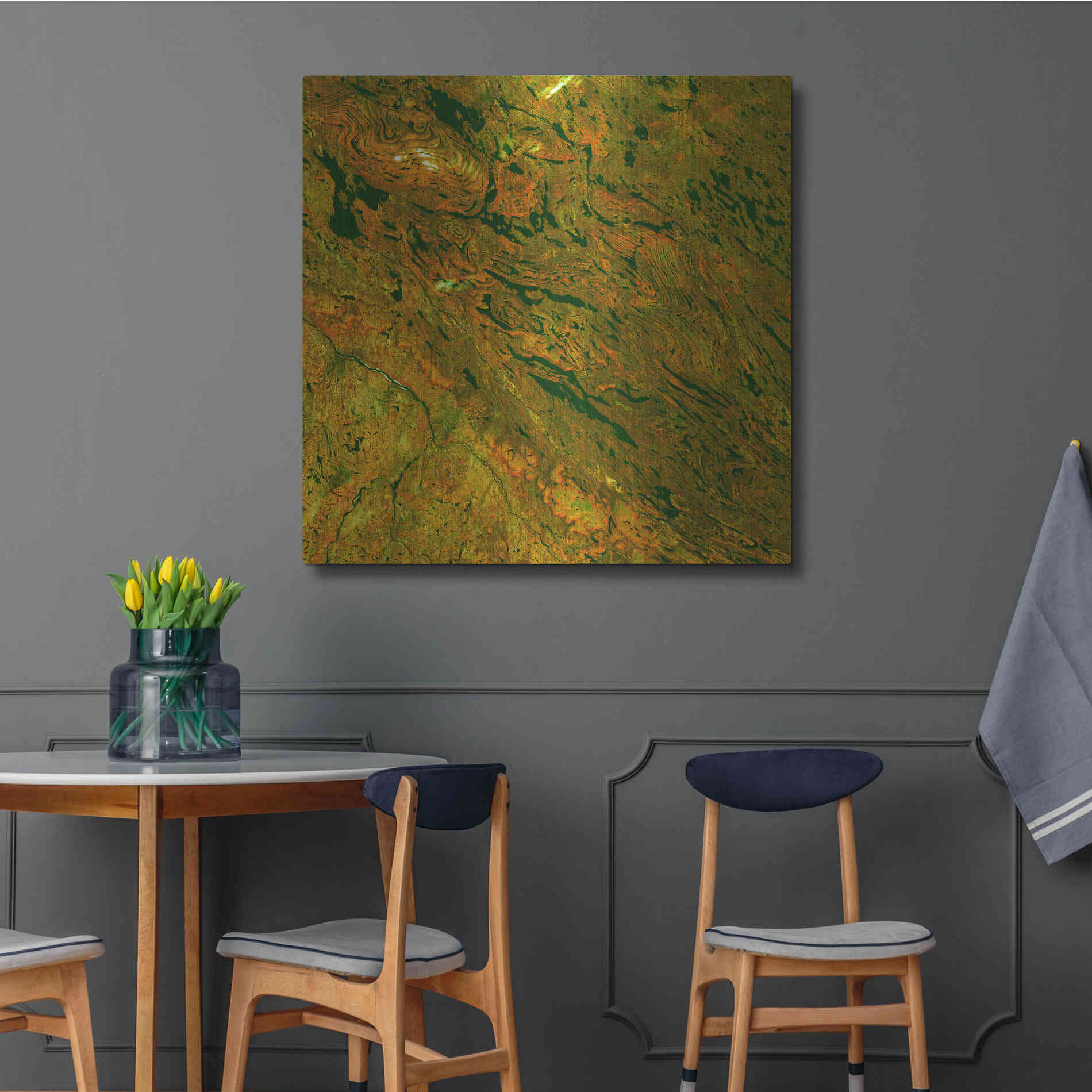 Luxe Metal Art 'Earth as Art: Rock Folding,' Metal Wall Art,36x36