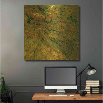 Luxe Metal Art 'Earth as Art: Rock Folding,' Metal Wall Art,36x36
