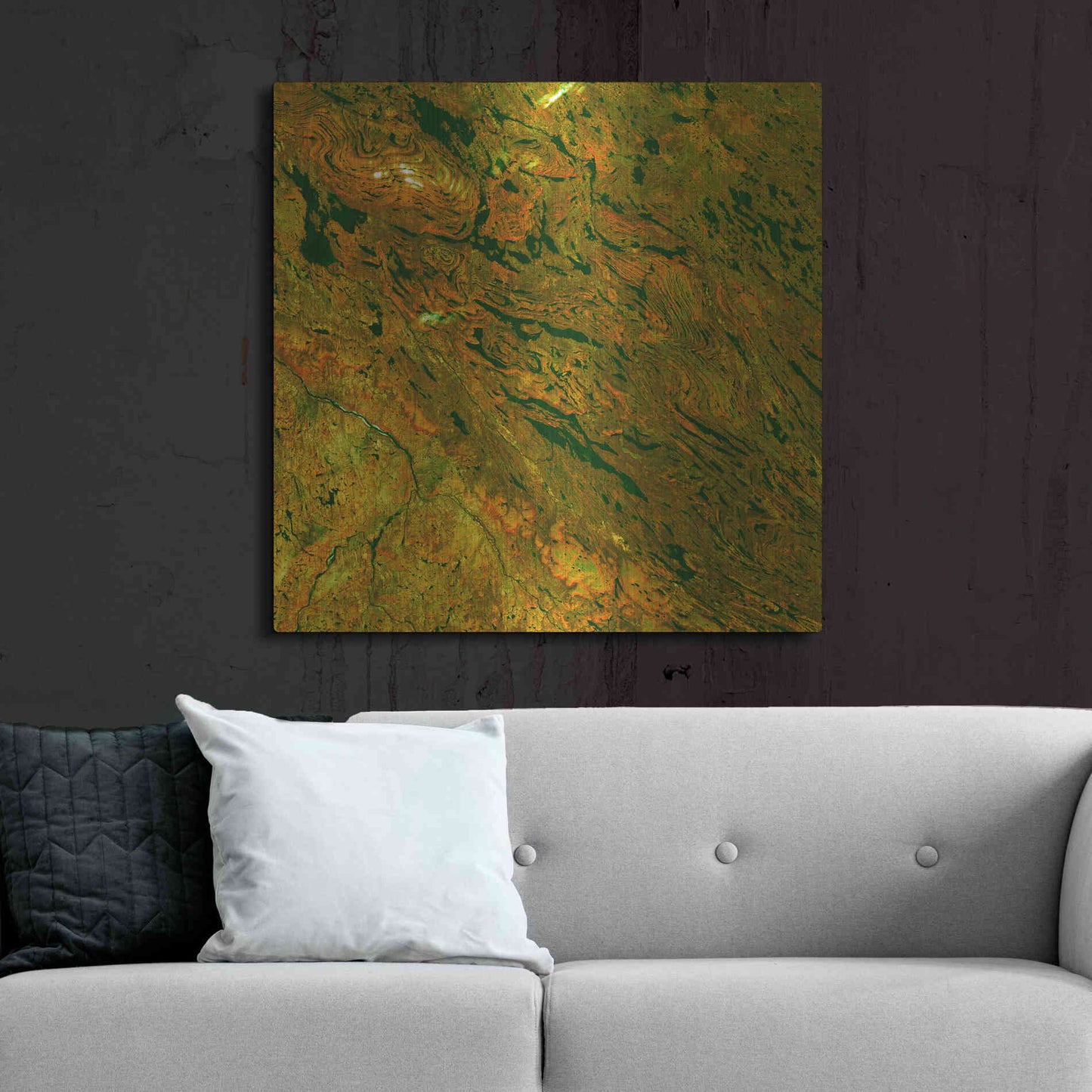 Luxe Metal Art 'Earth as Art: Rock Folding,' Metal Wall Art,36x36