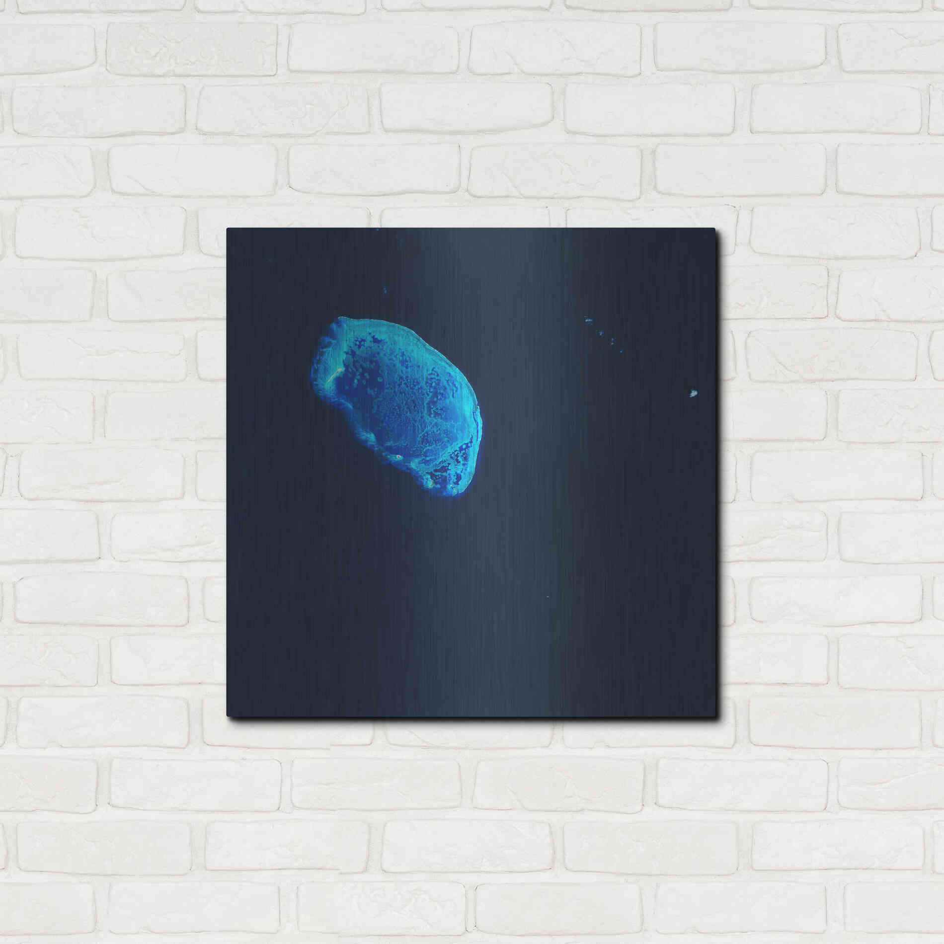 Luxe Metal Art 'Earth as Art: Scorpion Reef,' Metal Wall Art,24x24