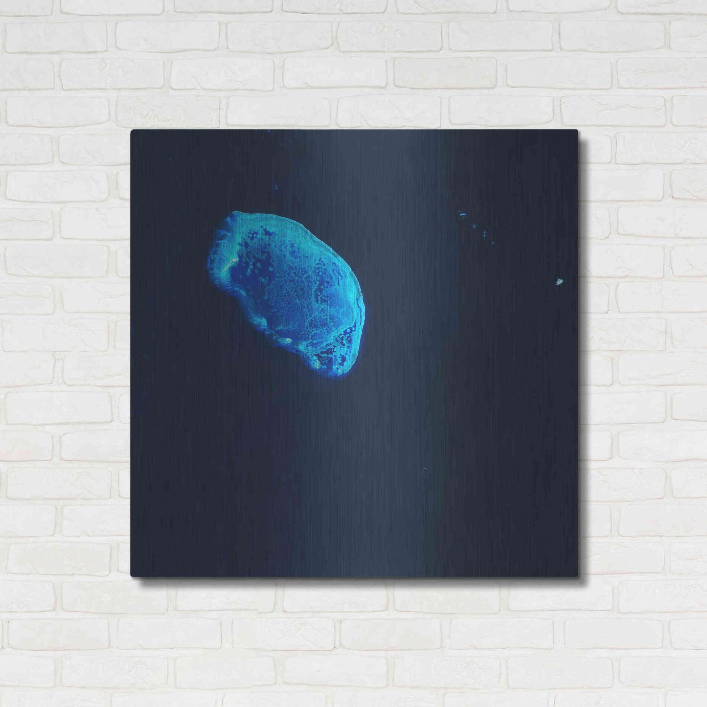 Luxe Metal Art 'Earth as Art: Scorpion Reef,' Metal Wall Art,36x36