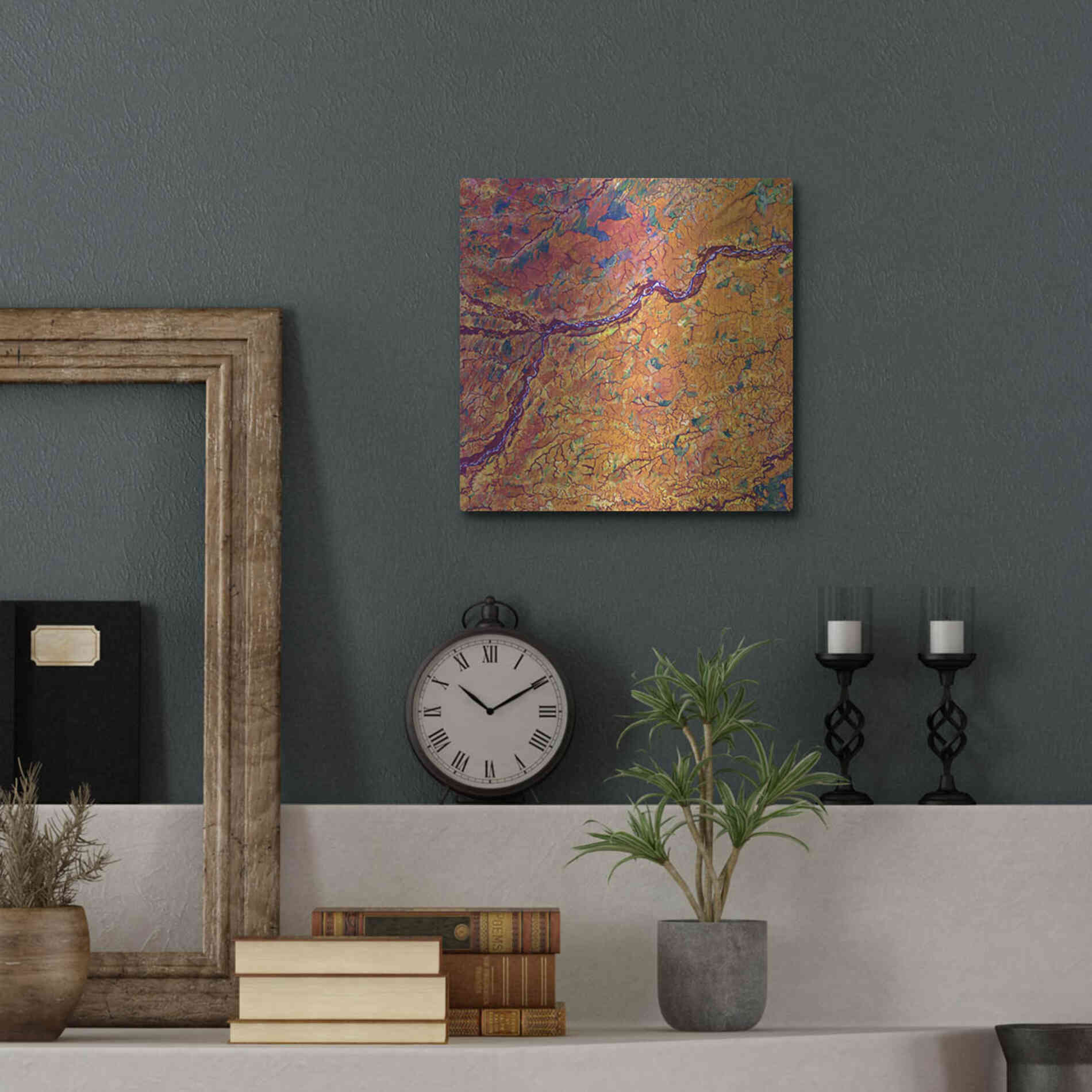Luxe Metal Art 'Earth as Art: Capillaries,' Metal Wall Art,12x12