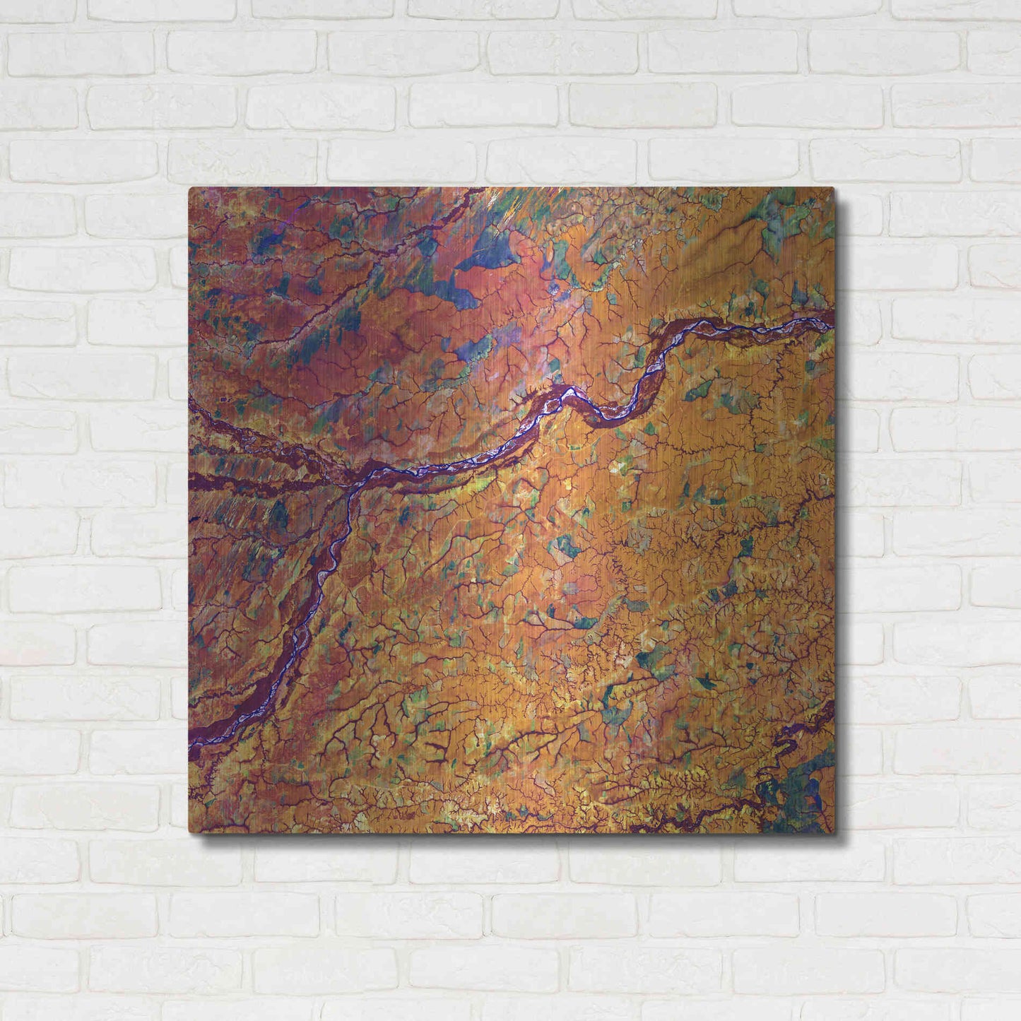 Luxe Metal Art 'Earth as Art: Capillaries,' Metal Wall Art,36x36