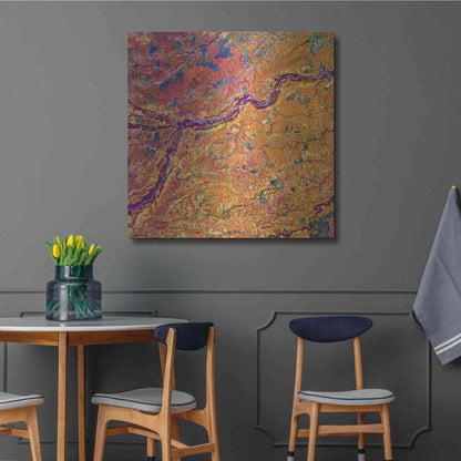 Luxe Metal Art 'Earth as Art: Capillaries,' Metal Wall Art,36x36