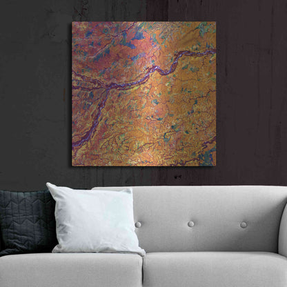 Luxe Metal Art 'Earth as Art: Capillaries,' Metal Wall Art,36x36
